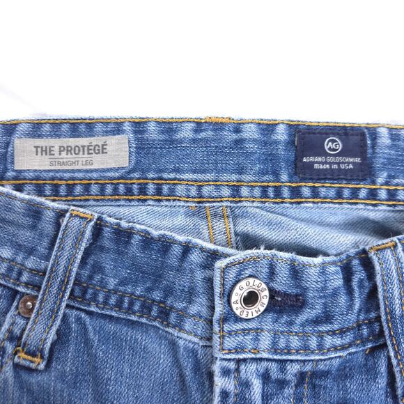 Adriano Goldschmied Straight Button Zip Medium Wash Jeans Mens Size 32x34 Blue - Picture 6 of 8